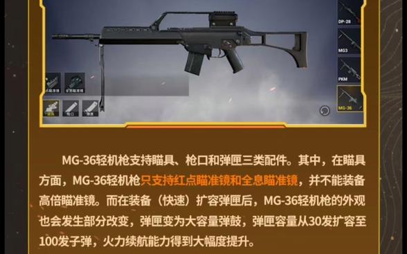 MG36轻机枪深度评测：火力支援新选择