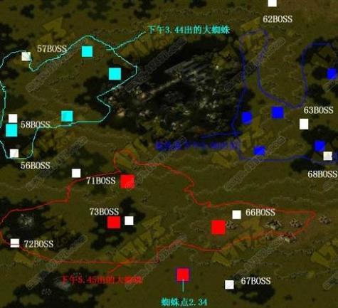 魔域端游火山boss地图：所有boss刷新时间及位置