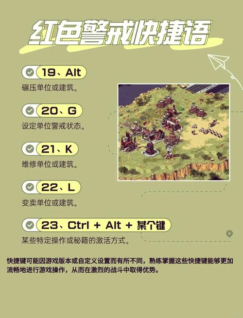 提升红警2游戏效率：掌握所有快捷键技巧