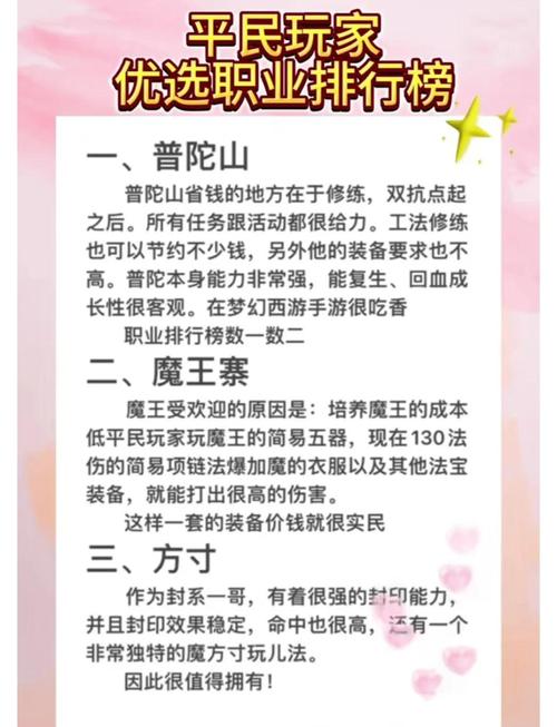 梦幻西游2新角色哪个最赚钱？深度分析职业潜力