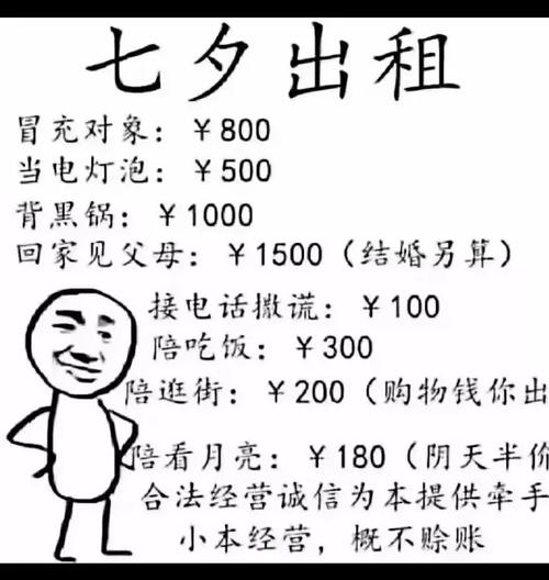 情人节出租伴侣，靠谱吗？价格多少？