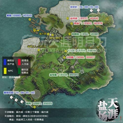 天涯明月刀航海图鉴坐标：轻松获取所有奖励