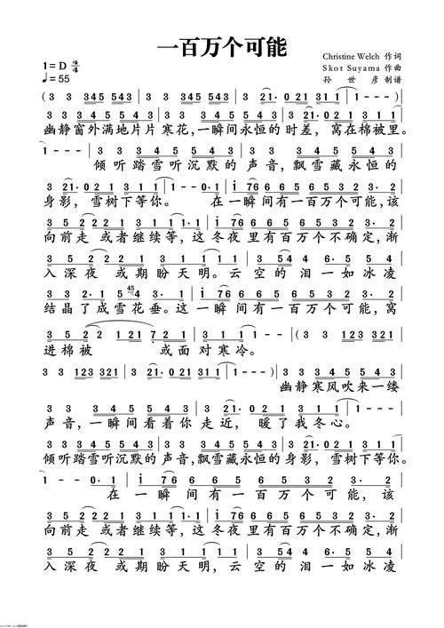 一百万个可能这首歌好听吗？很多人都说值得单曲循环。