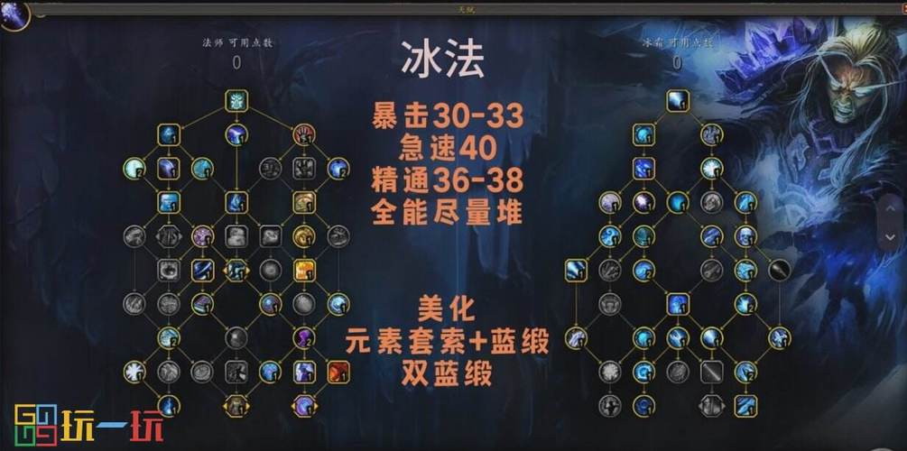 寒冰天赋加点图