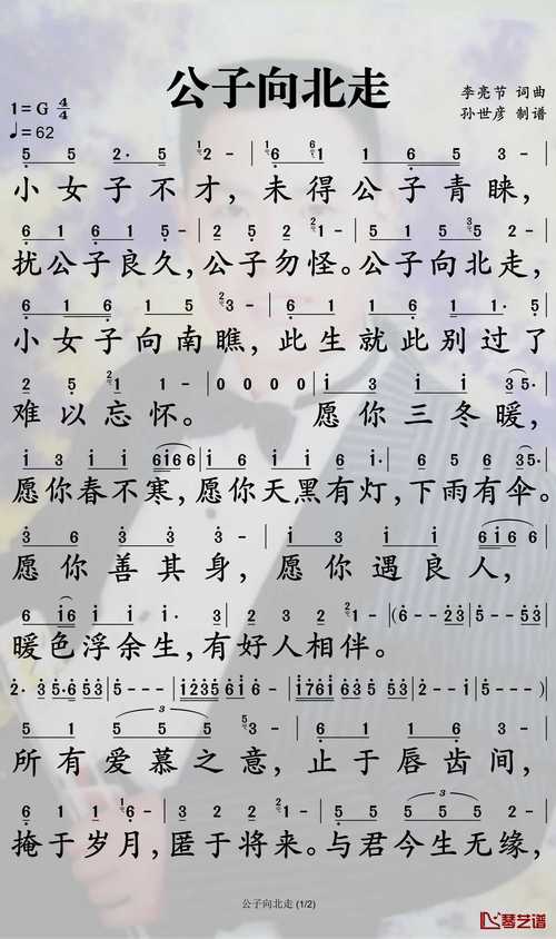 公子向北走歌词哪里有？完整版歌词一键查看很方便！