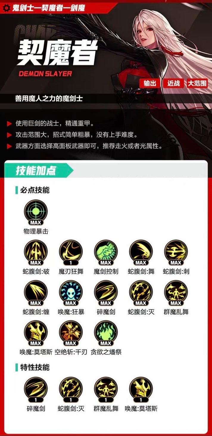 女鬼剑契魔者刷图加点推荐，这套装备搭配输出爆炸！