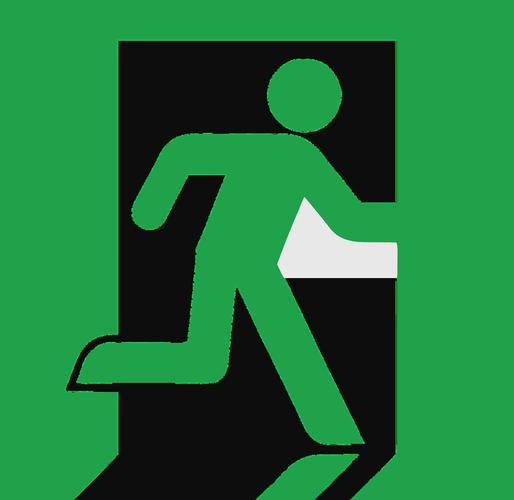 安全出口上面的小绿人名字是什么？大家可能都叫错了！