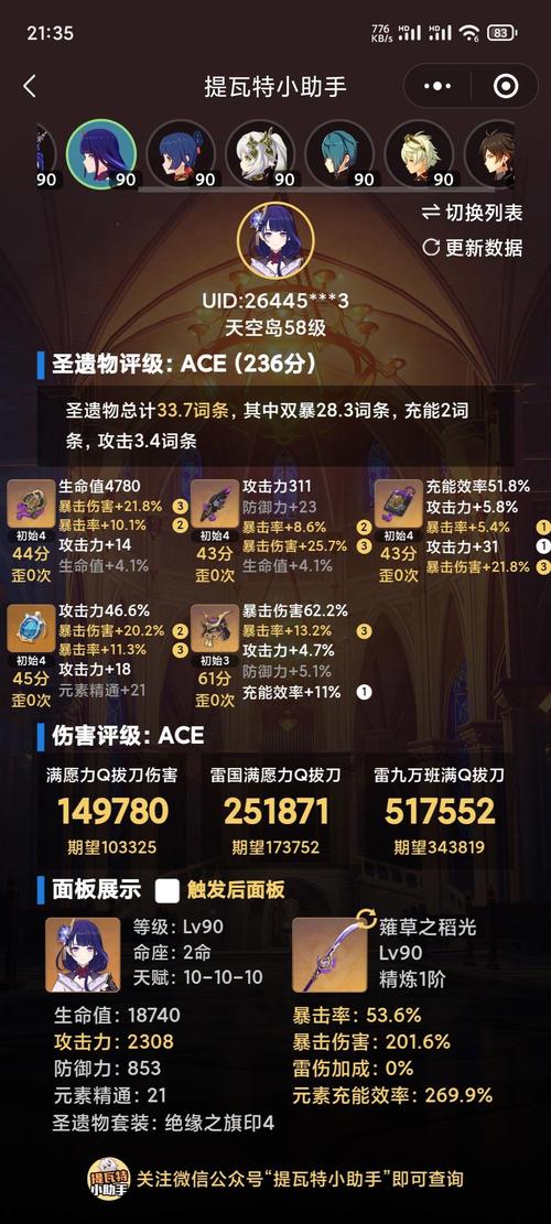 雷电将军圣遗物带什么？一套完美毕业推荐