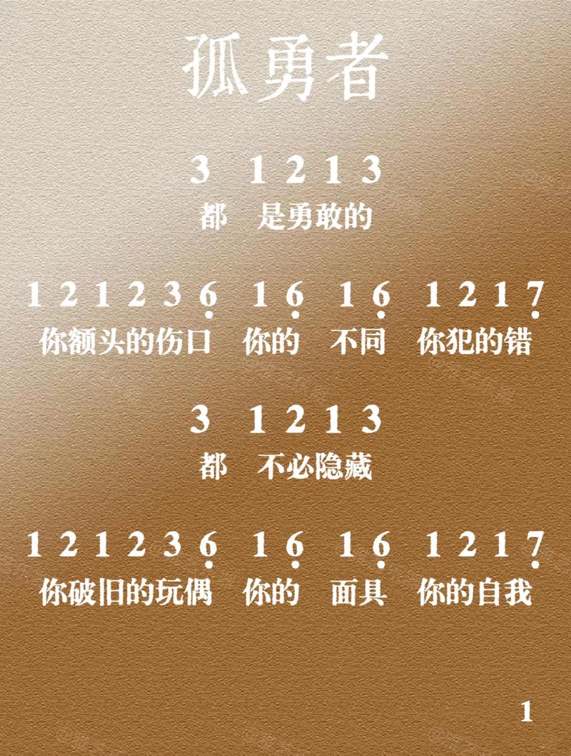 孤勇者简谱完整版怎么找？教你识别靠谱版本！
