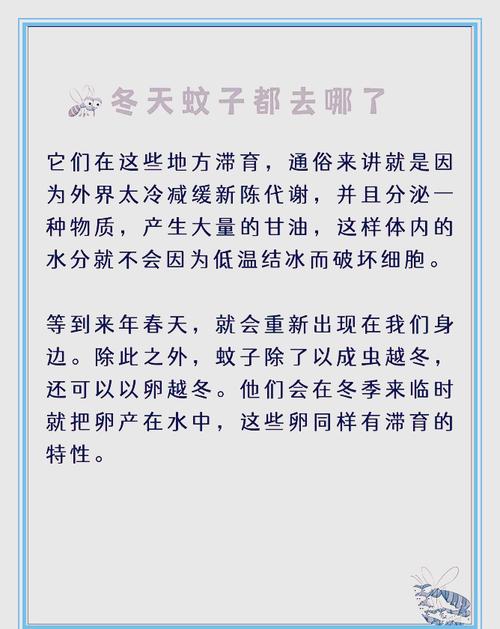 蚊子会冬眠吗?揭秘它冬天藏身何处竟然冻不死